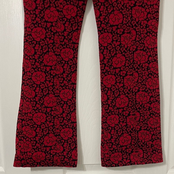 Maeve by Anthropologie The Margot Kick-Flare Cropped Pants in Red Size XS - Picture 13 of 15